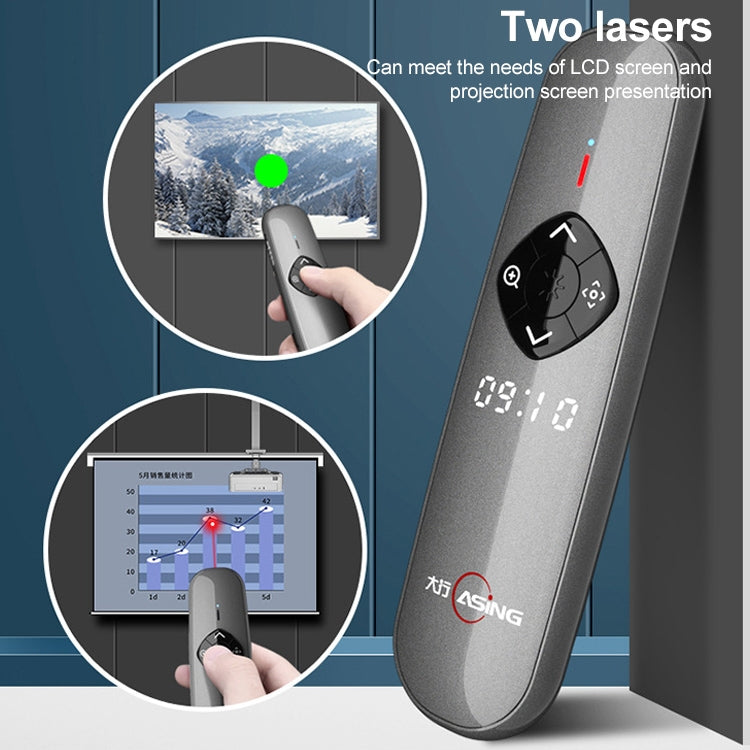 ASiNG A8 32GB Green Laser PPT Page Turning Pen Wireless Presenter, A8 32GB
