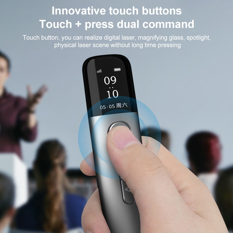 32GB Green Light Multifunctional PPT Touch Laser Page Turning Pen Wireless Presenter, A9 Pro 32GB Green Light(Grey), A9 32GB Green Light(Blue)