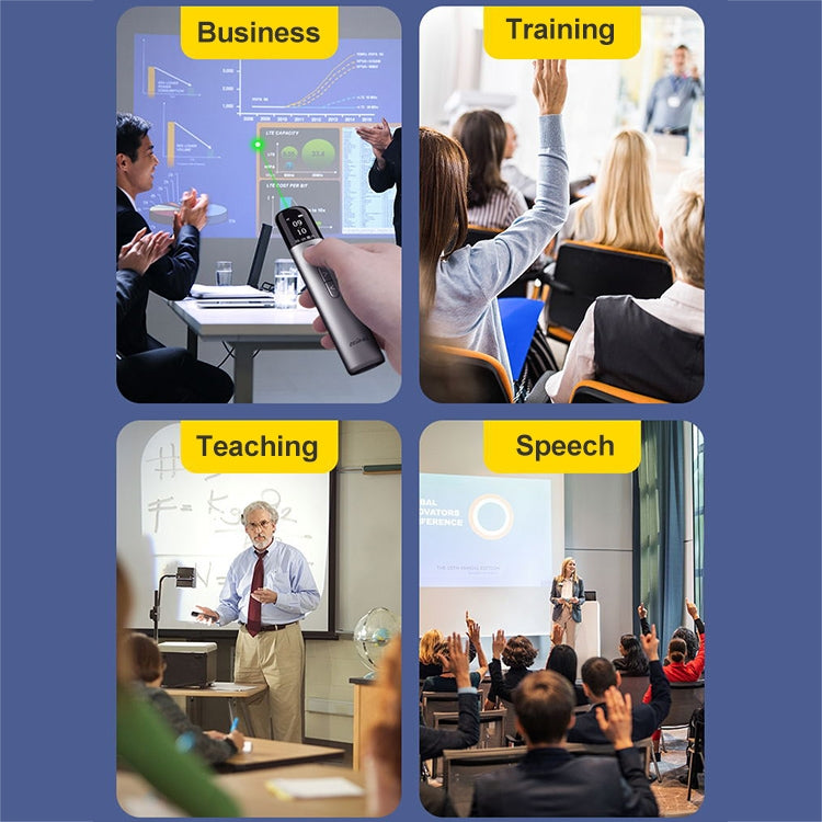 32GB Green Light Multifunctional PPT Touch Laser Page Turning Pen Wireless Presenter, A9 Pro 32GB Green Light(Grey), A9 32GB Green Light(Blue)