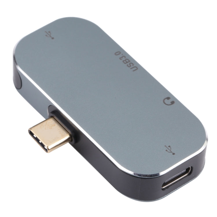 4 in 1 USB-C / Type-C Male to USB-C / Type-C + 3.5mm AUX + USB 3.0 + USB Female Adapter, 3.5mm AUX + USB 3.0