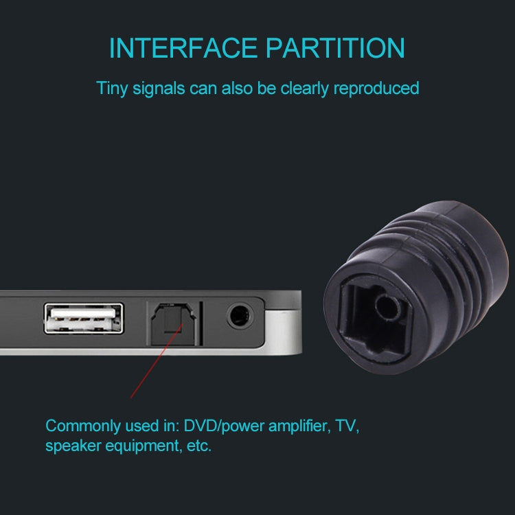 EMK Female to Female Conversion Head Optical Fiber Adapter Audio Adapter, Female to Female