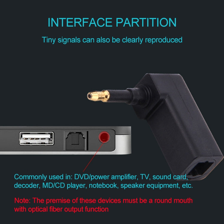 EMK 90 Degree Male to Female Conversion Head Optical Fiber Adapter Audio Adapter, 90 Degree Male to Female