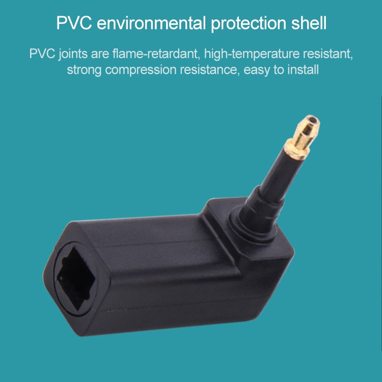 EMK 90 Degree Male to Female Conversion Head Optical Fiber Adapter Audio Adapter, 90 Degree Male to Female