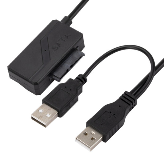 SATA to USB 2.0 Adatper Cable Optical Drive Cable with Power Supply, with Power Supply