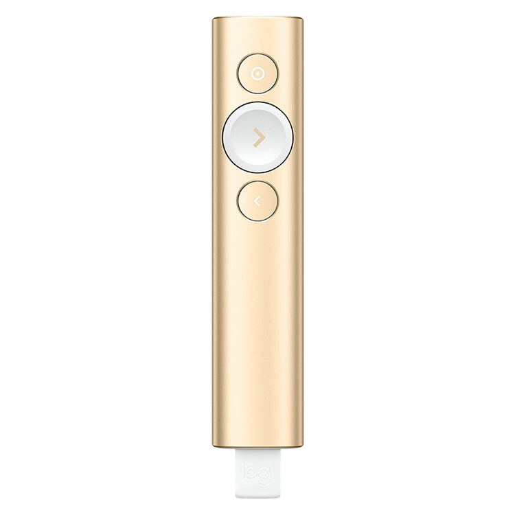 Logitech Spotlight 2.4Ghz USB Wireless Presenter PPT Remote Control Flip Pen, Spotlight (Grey), Spotlight (Gold)
