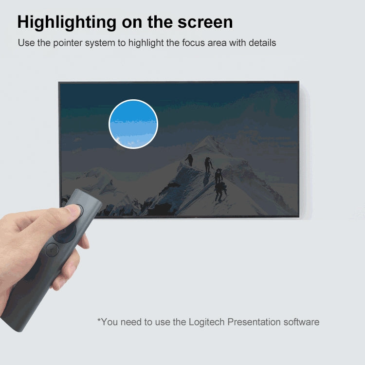 Logitech Spotlight 2.4Ghz USB Wireless Presenter PPT Remote Control Flip Pen, Spotlight (Grey), Spotlight (Gold)