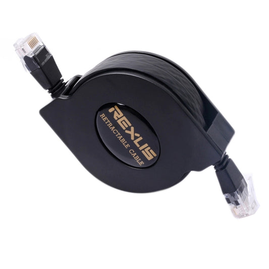 REXLIS 1m CAT6 Retractable Flat RJ45 Ethernet Network LAN Cable, Length: 1m