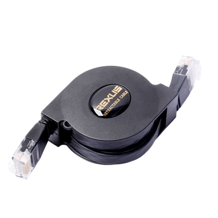 REXLIS 1m CAT6 Retractable Flat RJ45 Ethernet Network LAN Cable, Length: 1m