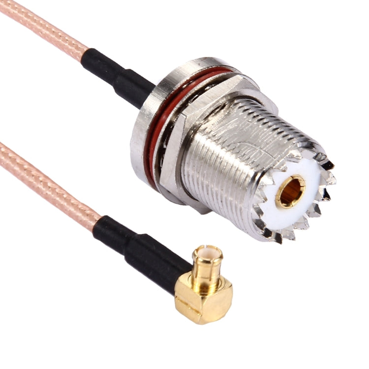 15cm UHF Female to MCX Male 90 Degree Elbow RG316 Cable, UHF Female to MCX Male