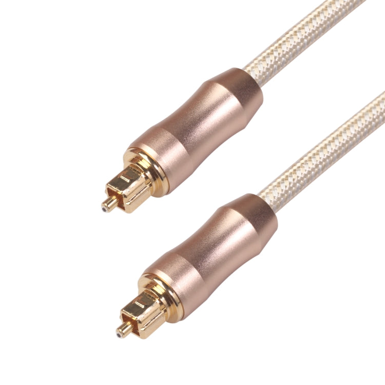 QHG02 SPDIF Toslink Gold-plated Fiber Braided Optic Audio Cable, Length: 1m, 1m