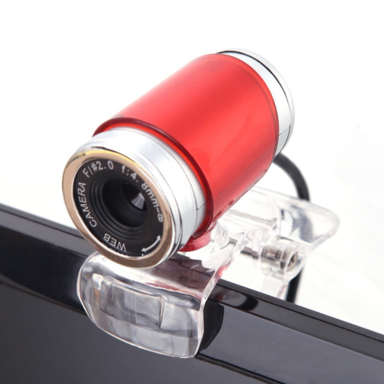 HXSJ A860 30fps 480P HD Webcam for Desktop / Laptop, with 10m Sound Absorbing Microphone, Length: 1.4m, A860 Red + Black, A860 Black, A860 Grey, A860 Blue, A860 Red