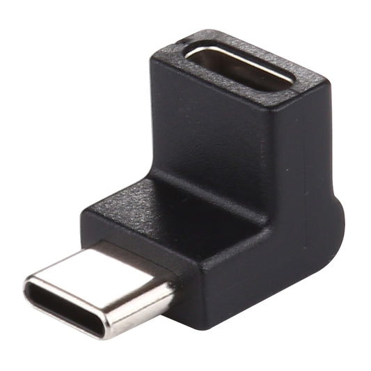 Type-C / USB-C Male to Type-C / USB-C Female 90 Degree Elbow Head Aluminium Alloy Adapter, Type-C Male to Type-C Female