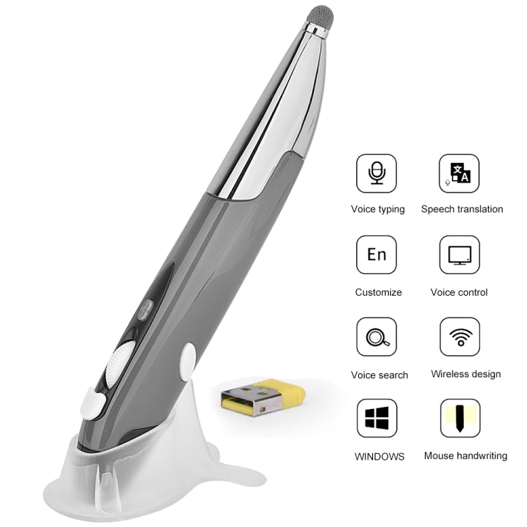 PR-06S 4-keys Smart Wireless Optical Mouse with Stylus Pen Function, Support Voice Operation / Translation, Support Voice Operation / Translation Red, Support Voice Operation / Translation Grey, Support Voice Operation / Translation Blue