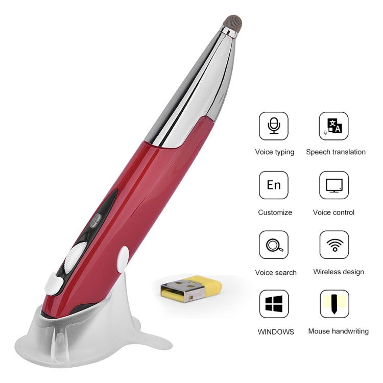 PR-06S 4-keys Smart Wireless Optical Mouse with Stylus Pen Function, Support Voice Operation / Translation, Support Voice Operation / Translation Red, Support Voice Operation / Translation Grey, Support Voice Operation / Translation Blue