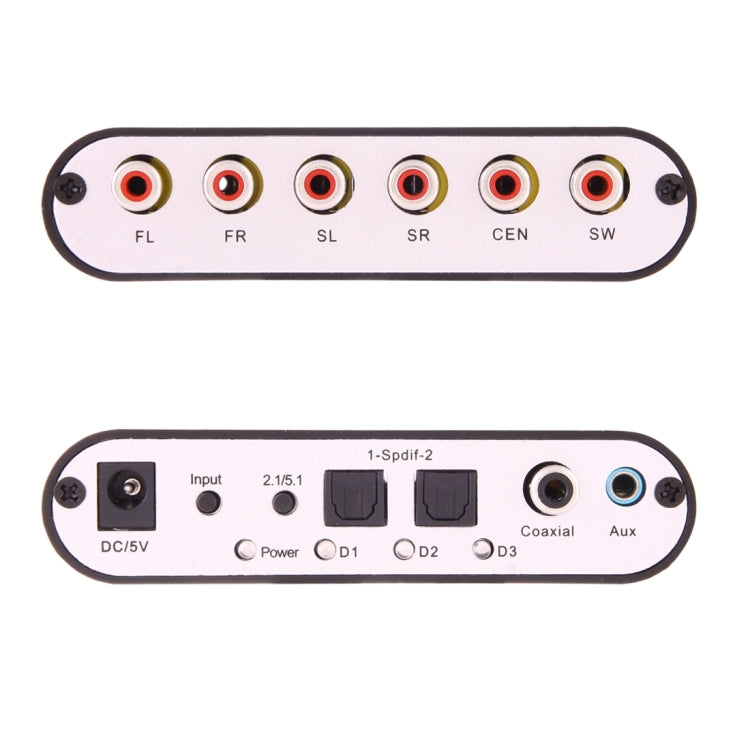 NEWKENG 51R DTS / AC3 to Analog 5.1 Audio / Stereo Audio Digital Audio Converter Decoder
