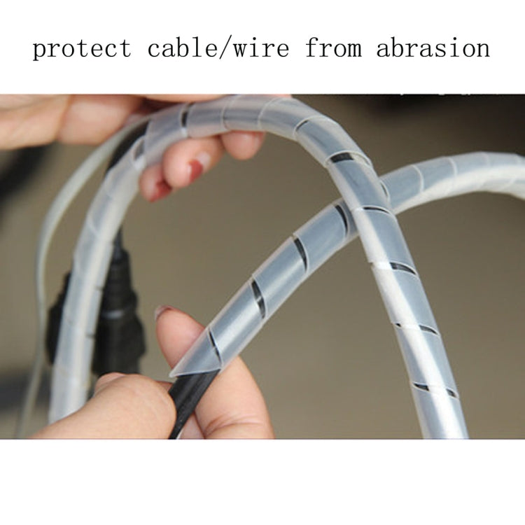 4m PE Spiral Pipes Wire Winding Organizer Tidy Tube, Nominal Diameter: 16mm, 16mm / 4m Length, 16mm  / 4m Length