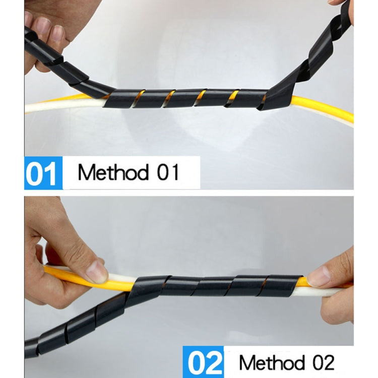4m PE Spiral Pipes Wire Winding Organizer Tidy Tube, Nominal Diameter: 16mm, 16mm / 4m Length, 16mm  / 4m Length