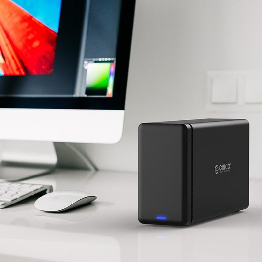 ORICO NS200-C3 2-bay USB-C / Type-C 3.1 to SATA External Hard Disk Box Storage Case Hard Drive Dock for 3.5 inch SATA HDD, Support UASP Protocol, USB 3.1 Type-C to SATA