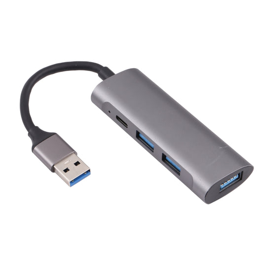 U-811 4 in 1 USB 3.0 to 3 USB 3.0 + USB-C / Type-C Ports HUB Docking Station, U-811