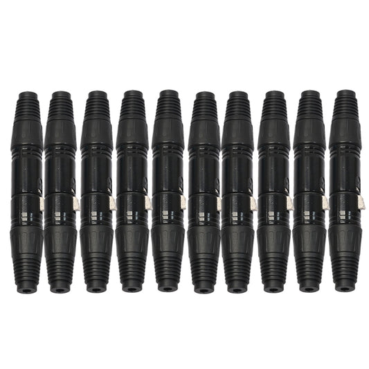10 Pairs 3 Pin XLR Plug Male + Female Jack Mic Jack Plug Socket Connector, 10 Pairs