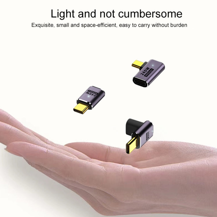 240W USB-C/Type-C Female to USB-C/Type-C Female 40Gbps Straight Adapter with Light, Female Straight Adapter