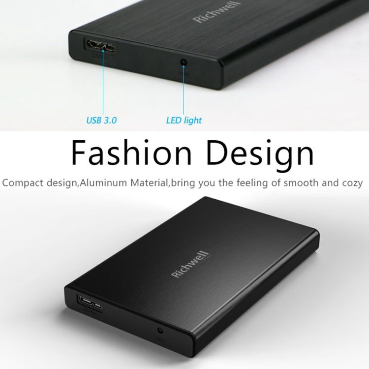 Richwell SATA R23-SATA-250GB 250GB 2.5 inch USB3.0 Interface Mobile Hard Disk Drive, 250GB