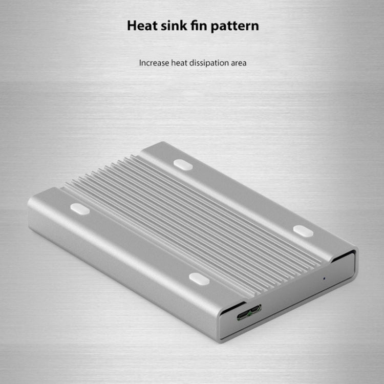 Blueendless U23Q SATA 2.5 inch Micro B Interface HDD Enclosure with USB-C / Type-C to USB-C / Type-C Cable, Support Thickness: 1cm or less, Type-C  (1cm)