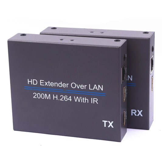 NK-E200IR 200m Over LAN HDMI H.264 HD (Transmitter + Receiver) Extender with IR, 200m