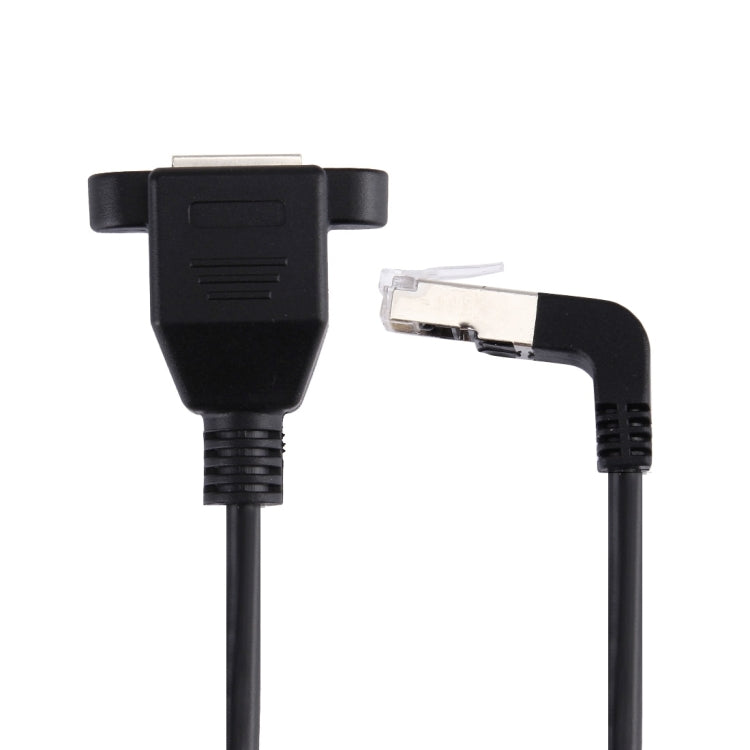 30cm RJ45 Male Bent Upward to RJ45 Female LAN Extension Cable, 30cm RJ45 Male Bent Upward