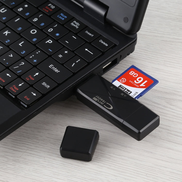 USB-C / Type-C + SD + TF + Micro USB to USB 3.0 Card Reader, USB3.0