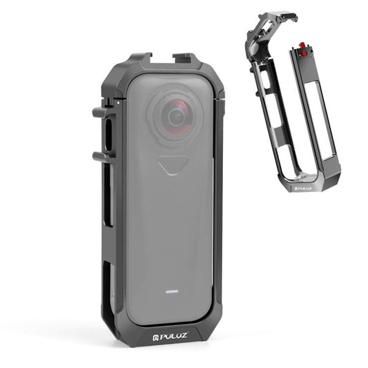For Insta360 X4 Air PULUZ Metal Protective Cage Rig Housing Frame with Expand Cold Shoe Base, For Insta360 X4 Air