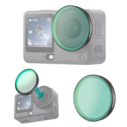 For DJI Osmo Action 6 PULUZ Action Camera Black Mist 1/4 Lens Filter, Black Mist 1/4