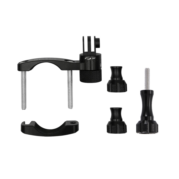 PULUZ 360 Degree Rotation Bike Aluminum Handlebar Adapter Mount with Screw for GoPro, Insta360, DJI and Other Action Cameras, Handlebar Adapter Mount 2