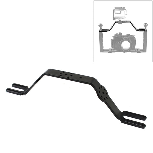 PULUZ Diving Tray Bracket Dual Handle Grip Handheld Expansion Mount System, 14.8 inch (Black)