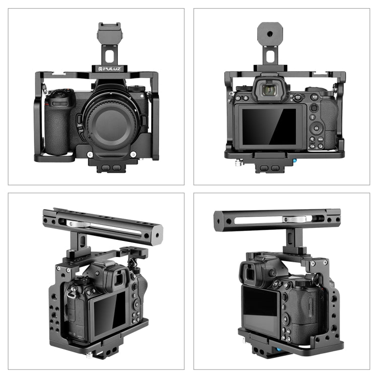 PULUZ Video Camera Cage Filmmaking Rig with Handle for Nikon Z6 / Z7, For Nikon Z6 / Z7 Cage with Handle