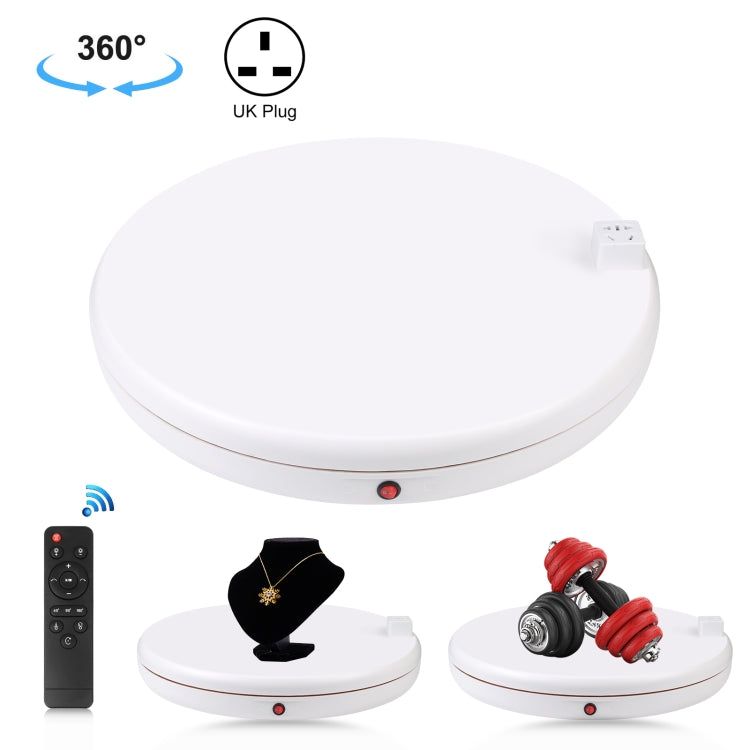PULUZ 45cm Remote Control Adjusting Speed Rotating Turntable Display Stand with Power Socket, White, Load 100kg, 45cm Load 100kg White US Plug with Power Socket, 45cm Load 100kg White UK Plug with Power Socket                                           ...