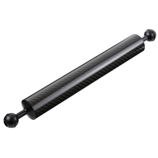 PULUZ 14.56 inch 37cm Length 40mm Diameter Dual Balls Carbon Fiber Floating Arm, Ball Diameter: 25mm, Buoyancy: 300g, 14 inch 300g Buoyancy