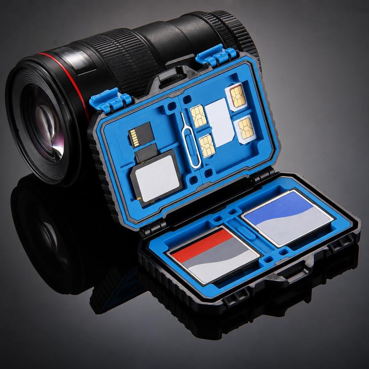PULUZ 27 in 1 Memory Card Case for 4CF + 8SD + 9TF + 1Card PIN + 1Standard SIM + 2Micro-SIM + 2Nano-SIM, 27 in 1
