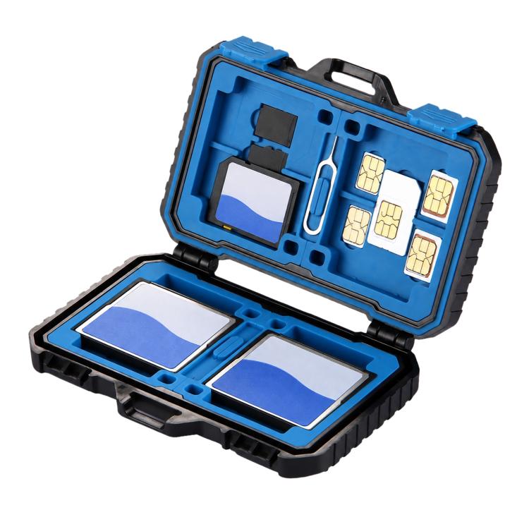 PULUZ 27 in 1 Memory Card Case for 4CF + 8SD + 9TF + 1Card PIN + 1Standard SIM + 2Micro-SIM + 2Nano-SIM, 27 in 1