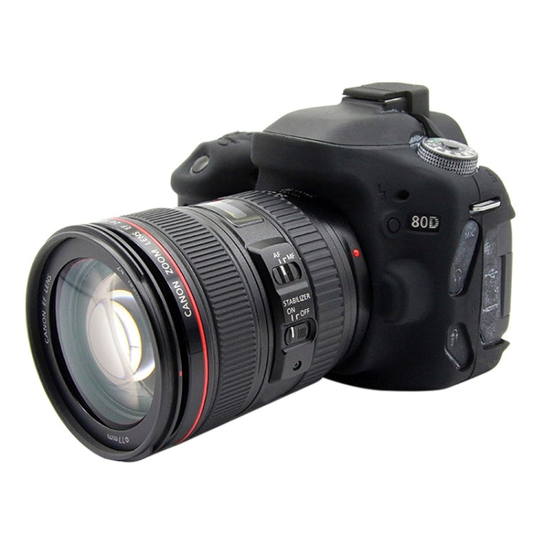 PULUZ Soft Silicone Protective Case for Canon EOS 80D, For Canon 80D