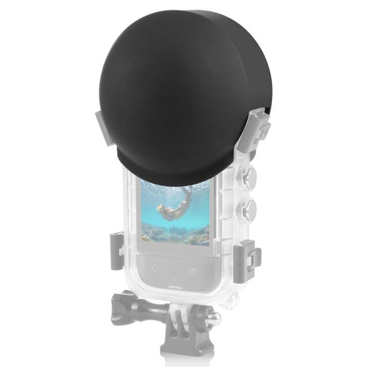 For Insta360 X5 PULUZ Invisible Dive Case Lens Guard Silicone Protective Lens Cap Cover, For Insta360 X5
