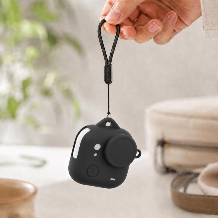 For Insta360 GO Ultra PULUZ Body Silicone Protective Cover with Lens Cap & Lanyards, Protective Cover (Black), Protective Cover (White), Protective Cover (Red)