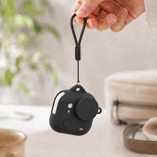 For Insta360 GO Ultra PULUZ Body Silicone Protective Cover with Lens Cap & Lanyards, Protective Cover (Black), Protective Cover (White), Protective Cover (Red)