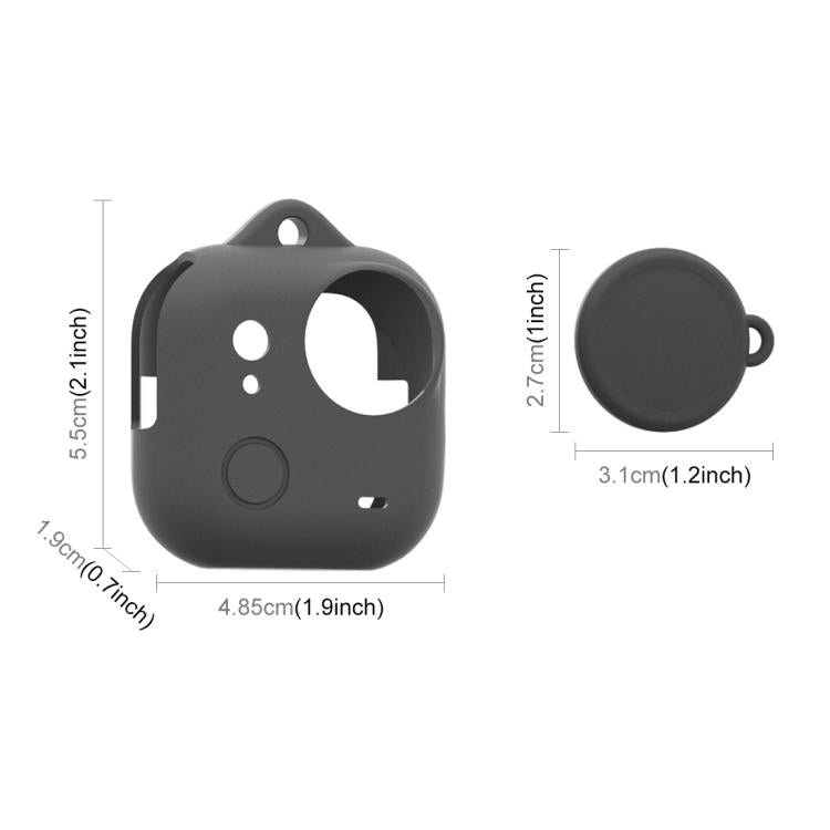 For Insta360 GO Ultra PULUZ Body Silicone Protective Cover with Lens Cap & Lanyards, Protective Cover (Black), Protective Cover (White), Protective Cover (Red)