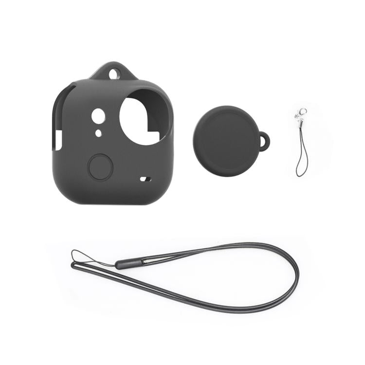 For Insta360 GO Ultra PULUZ Body Silicone Protective Cover with Lens Cap & Lanyards, Protective Cover (Black), Protective Cover (White), Protective Cover (Red)