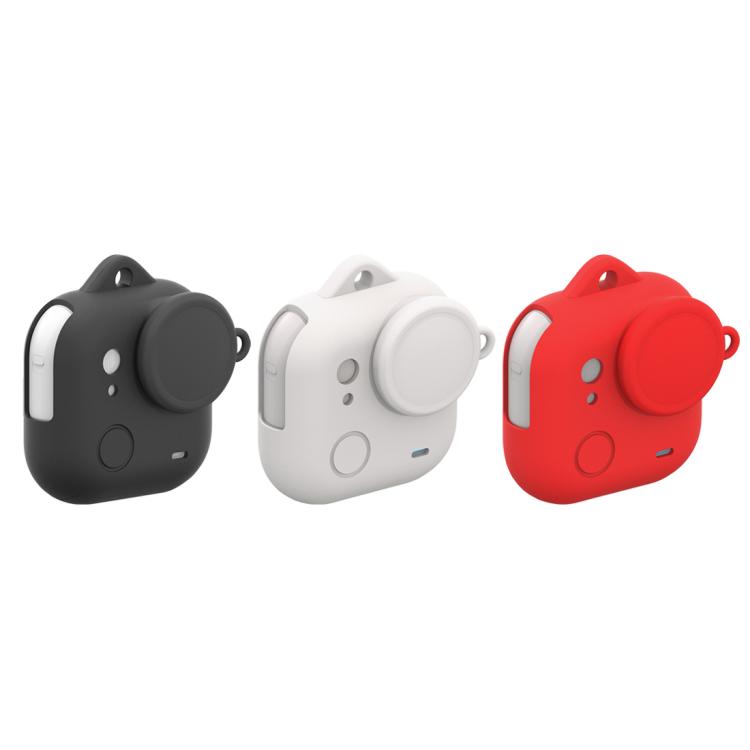For Insta360 GO Ultra PULUZ Body Silicone Protective Cover with Lens Cap & Lanyards, Protective Cover (Black), Protective Cover (White), Protective Cover (Red)