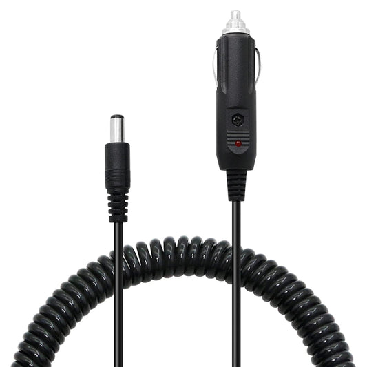 2A 5.5 x 2.1mm DC Power Supply Adapter Plug Coiled Cable Car Charger, Length: 40-140cm, 5.5 x 2.1mm