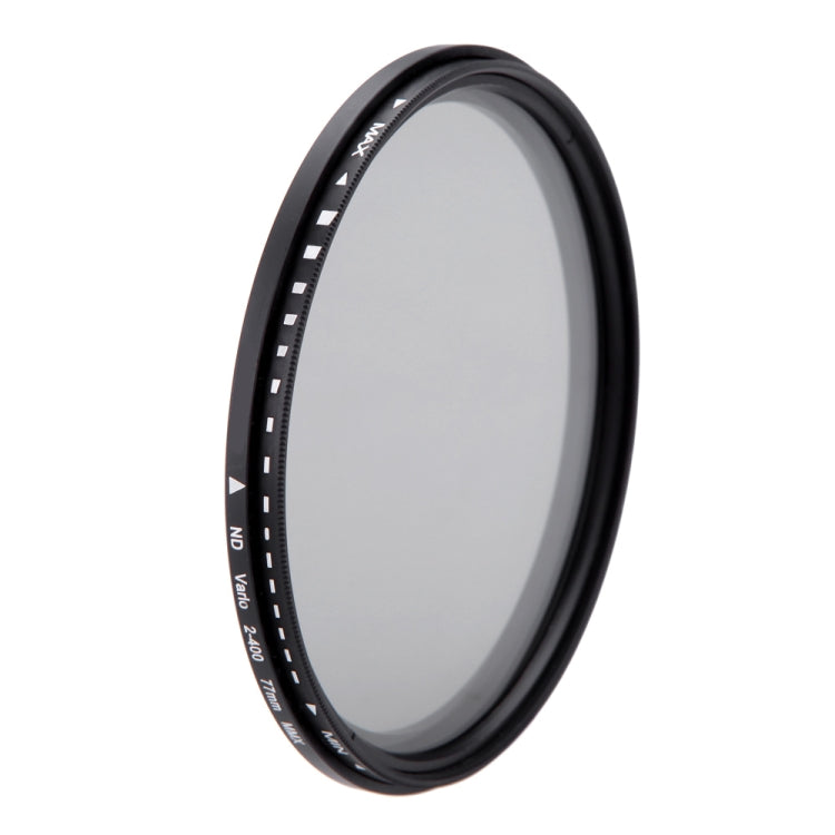 77mm ND Fader Neutral Density Adjustable Variable Filter ND 2 to ND 400 Filter, 77mm