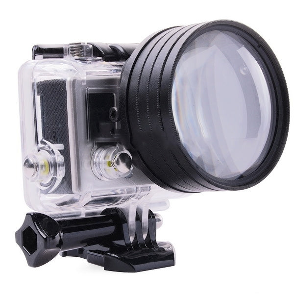6 in 1 58mm Close-Up Lens Filter Macro Lens Filter + Filter Adapter Ring for GoPro HERO3, 6 in 1 58mm