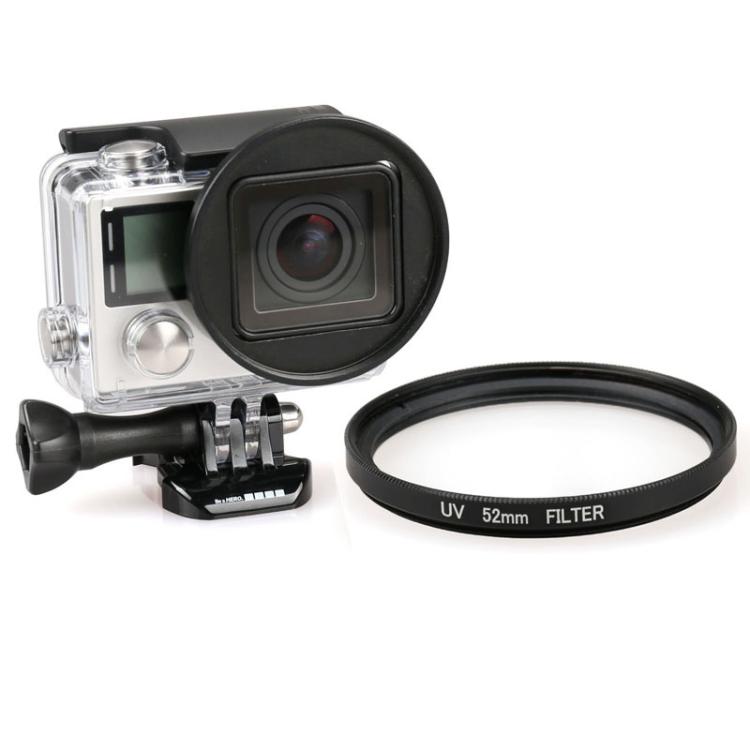 52mm Round Circle UV Lens Filter for GoPro HERO4 / 3+, UV Lens